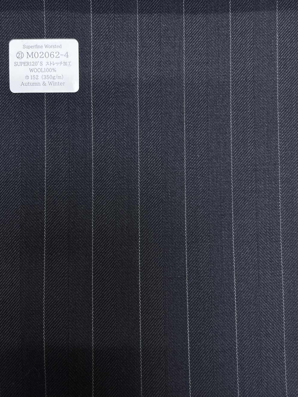 M02062-4 Ligne Exclusive KUNISHIMA1850 【Laine Peignée Extra-fine】Chevrons Bleu Marine[Textile] Kunishima Co., Ltd.