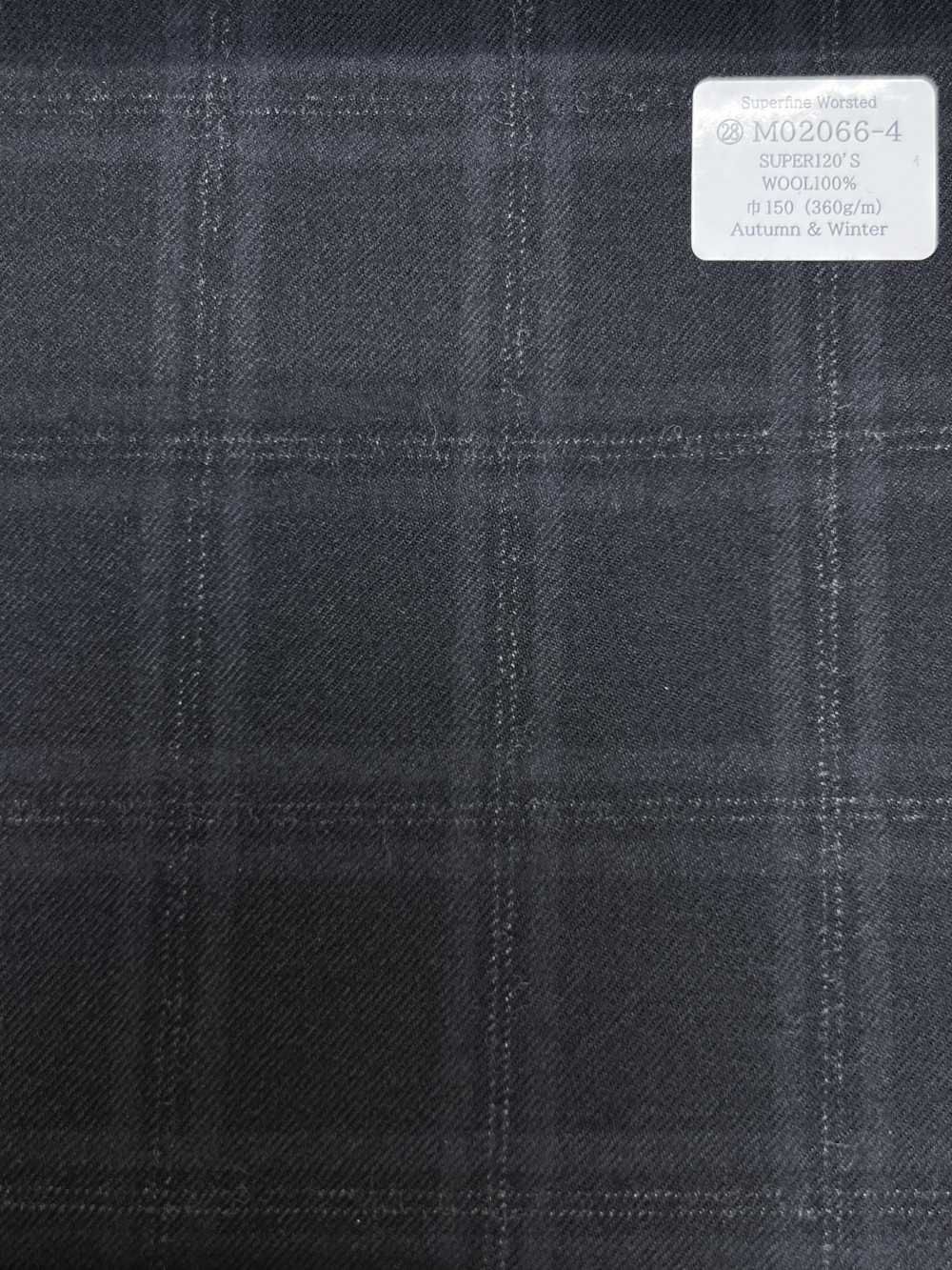 M02066-4 Ligne Exclusive KUNISHIMA1850 【Laine Peignée Extra-fine】Gris Chiné à Carreaux[Textile] Kunishima Co., Ltd.