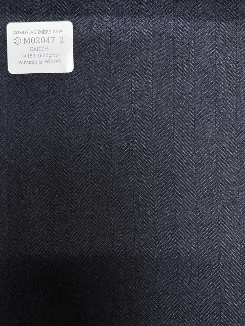 M02047-2 Ligne Exclusive KUNISHIMA1850 【SOMO CACHEMIRE 100%】 Chevrons Marine[Textile] Kunishima Co., Ltd.