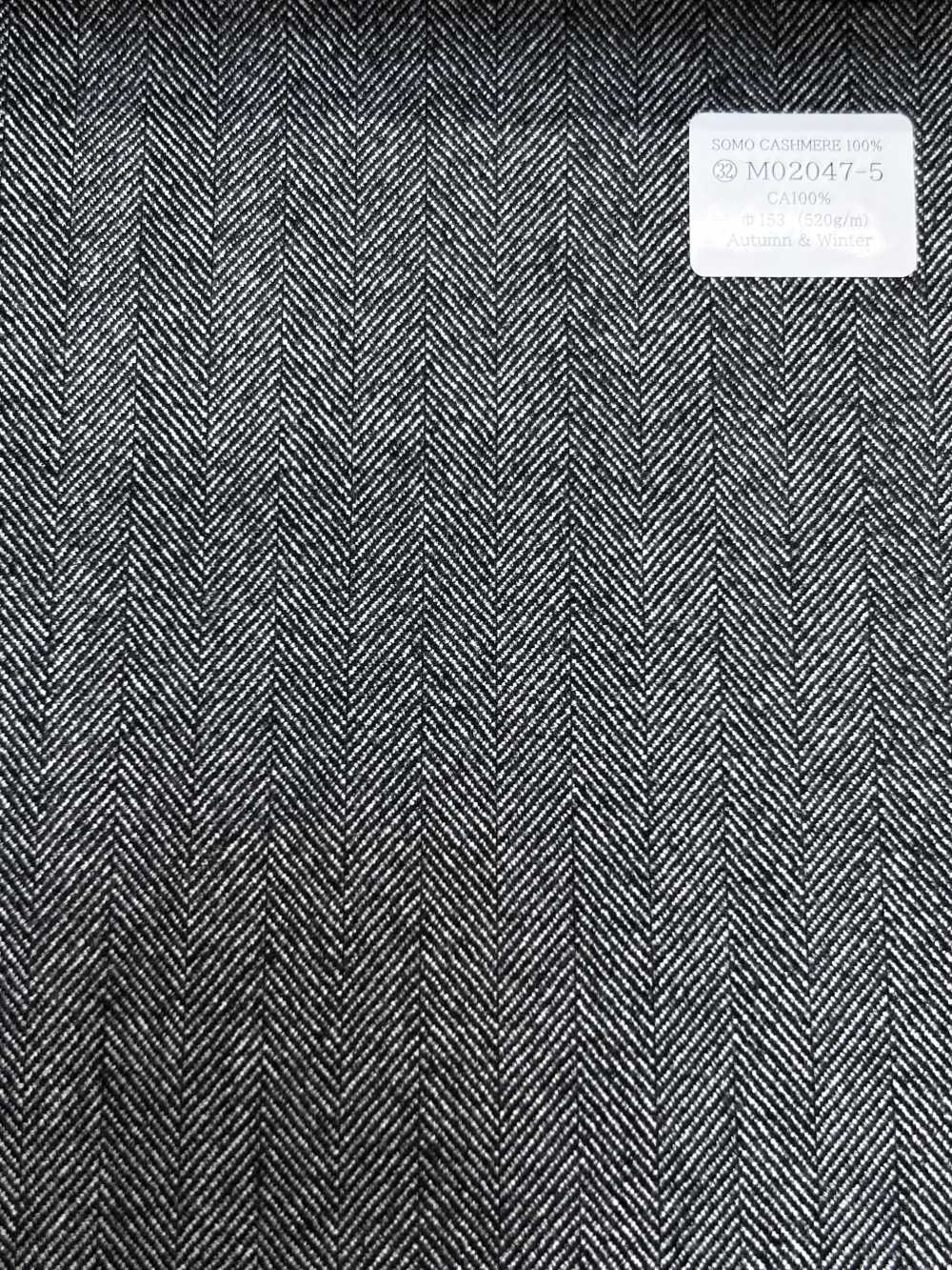 M02047-5 Ligne Exclusive KUNISHIMA1850 【SOMO CACHEMIRE 100%】Gris Chevrons[Textile] Kunishima Co., Ltd.