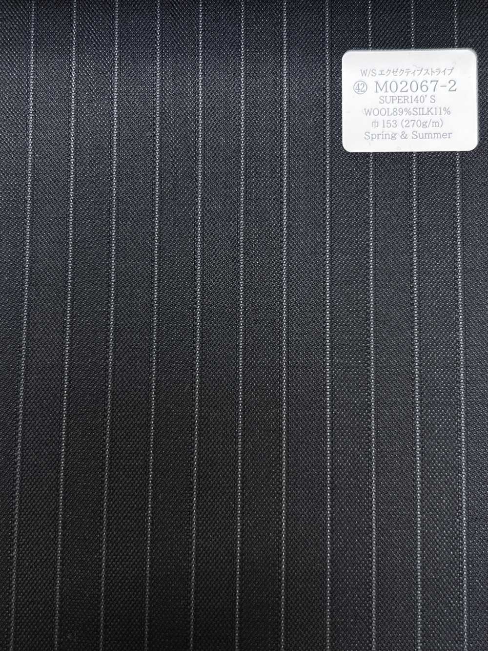 M02067-2 Ligne Exclusive KUNISHIMA1850 【W/S Executive Stripe】 Rayures Bleu Marine Foncé[Textile] Kunishima Co., Ltd.