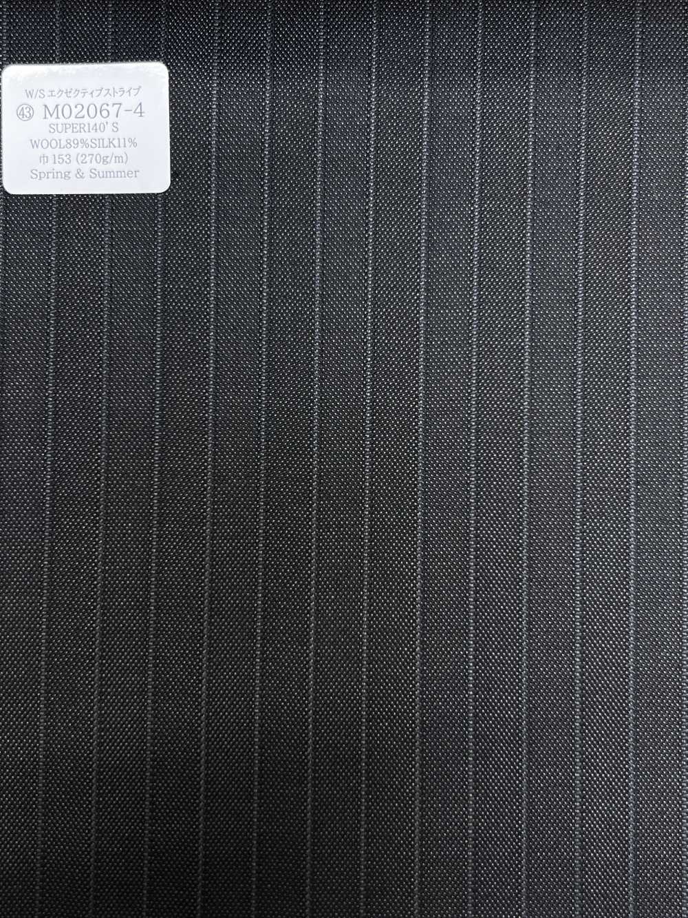 M02067-4 Ligne Exclusive KUNISHIMA1850 【W/S Executive Stripe】 Rayures Gris Anthracite Foncé[Textile] Kunishima Co., Ltd.