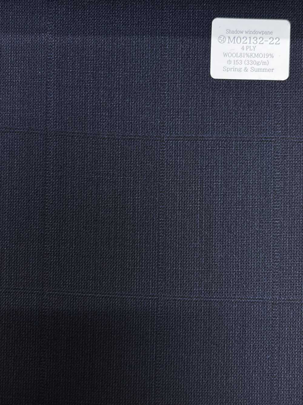 M02132-22 Ligne Exclusive KUNISHIMA1850 [Shadow Windowpane] Bleu Marine Foncé / Sans Motif[Textile] Kunishima Co., Ltd.