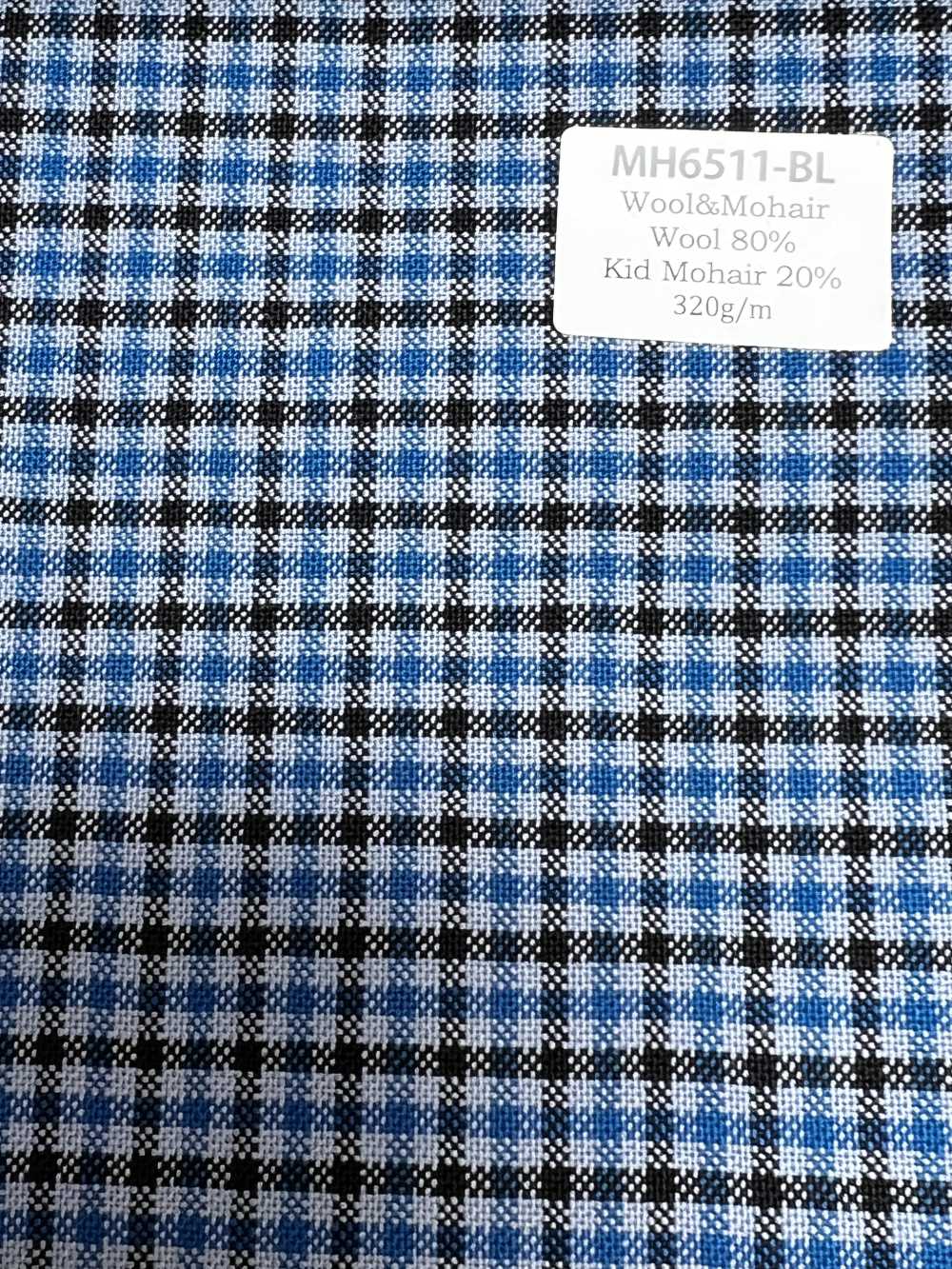 MH6511-BL Laine Peignée Japonaise Standard Laine-mohair (Style Tonic), à Carreaux Bleus[Textile]