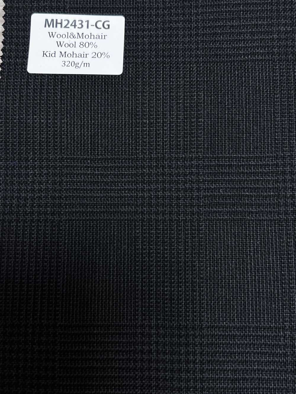 MH2431-CG Tissu Peigné Japonais Standard Laine-mohair (Style Tonic), à Carreaux, Gris Anthracite Heaven[Textile]