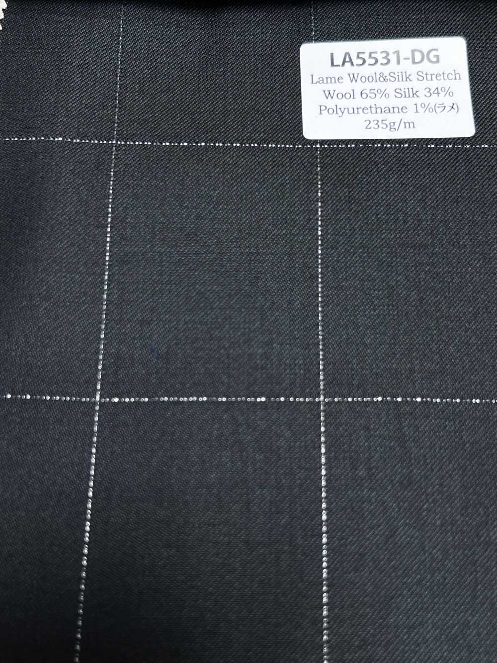 LA5531-DG Tissu à Carreaux Japonais Standard En Laine Extensible, Soie Et Lurex[Textile]