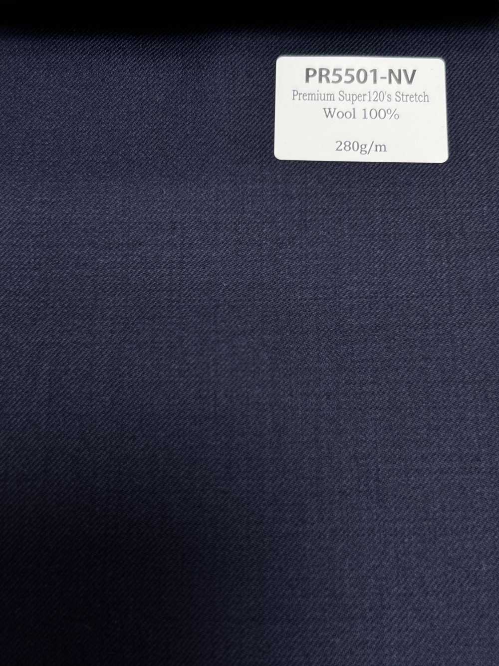 PR5501-NV Super 120's Japonais Standard Premium Extensible, Sans Motif, Bleu Marine[Textile]