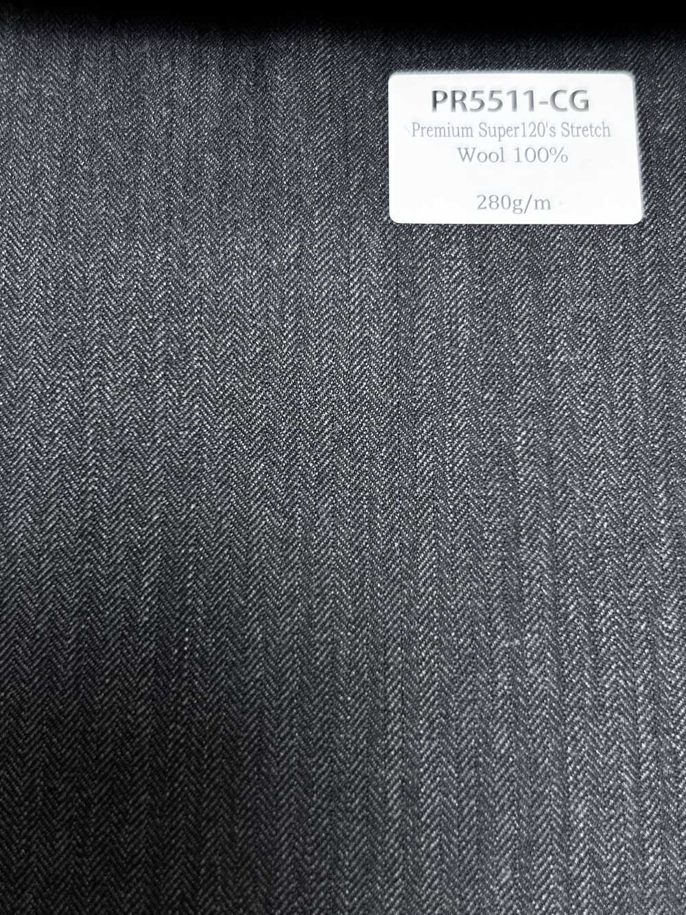 PR5511-CG Standard Made in Japan Premium Super120's extensible uni gris charbon[Textile] HOSOI SYOJI