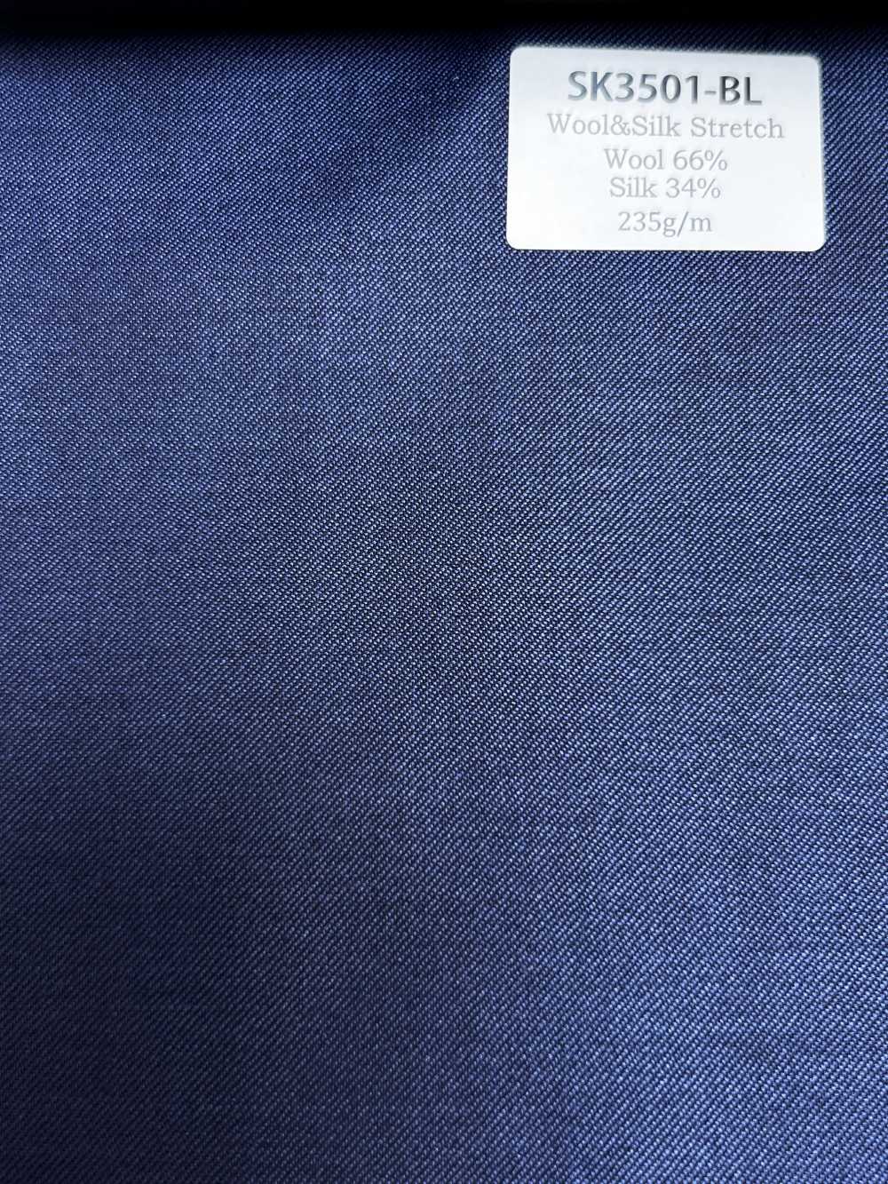 SK3501-BL Standard soie-laine japonaise extensible bleue[Textile] HOSOI SYOJI