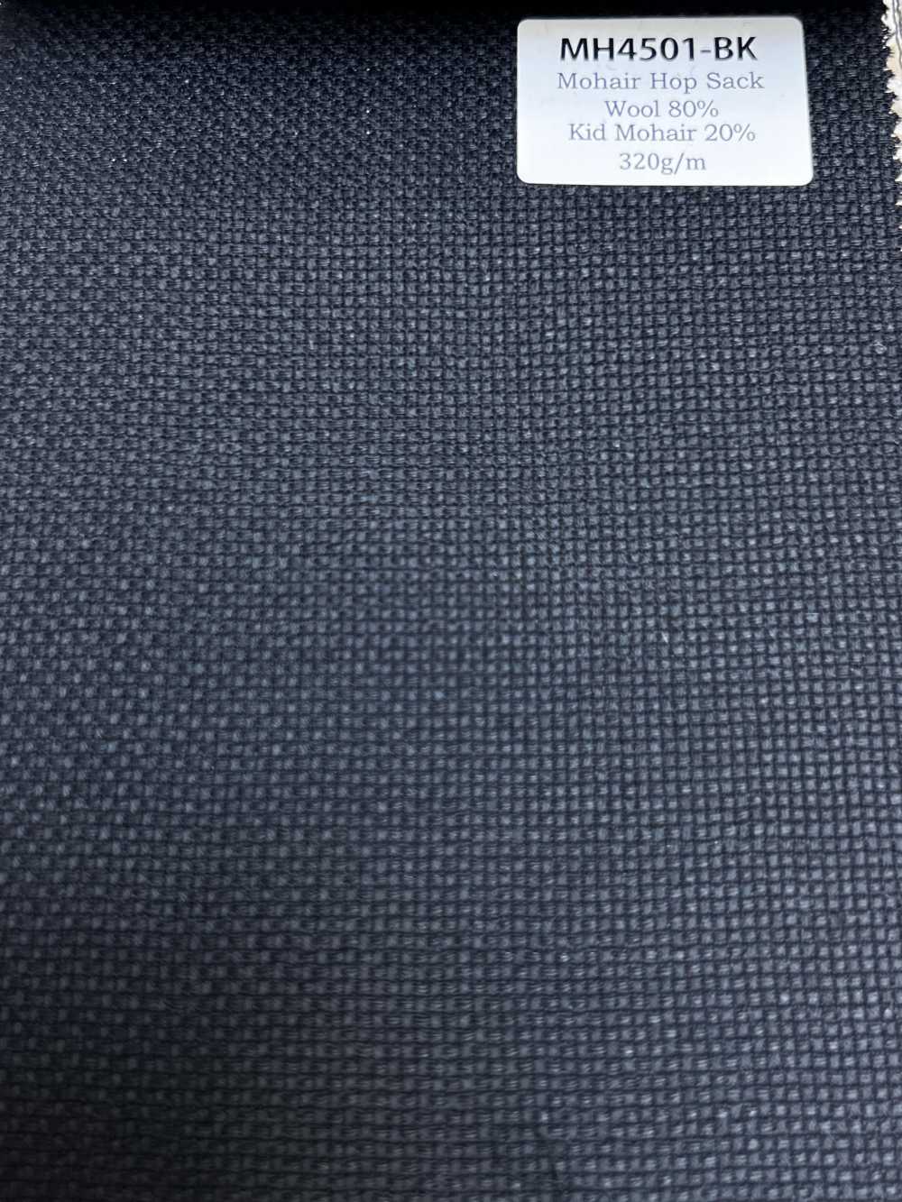 MH4501-BK Hopsack en mohair standard noir fabriqué au Japon[Textile]
