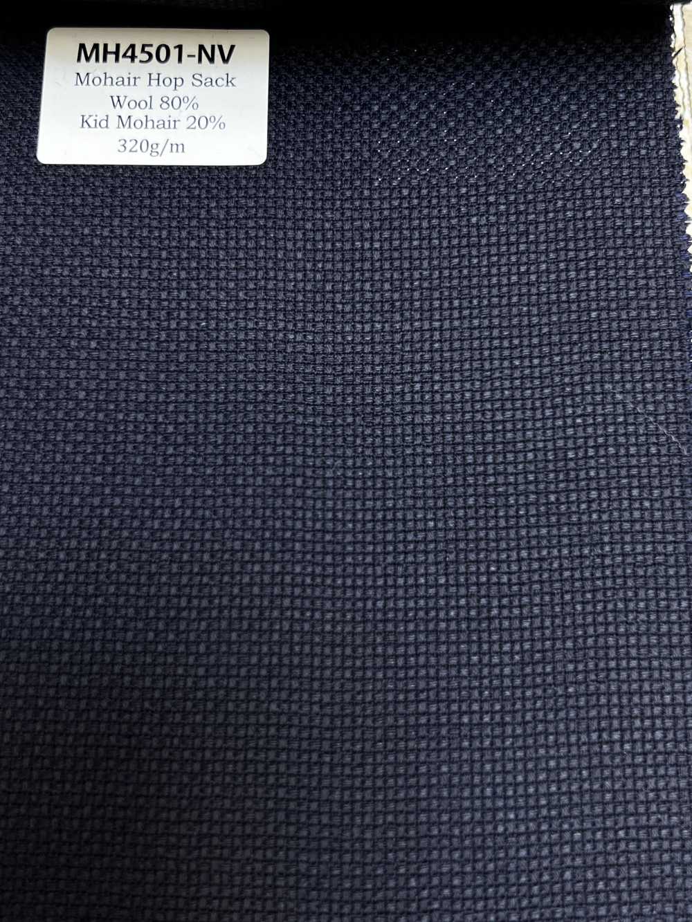 MH4501-NV Hopsack en mohair standard fabriqué au Japon bleu marine[Textile]