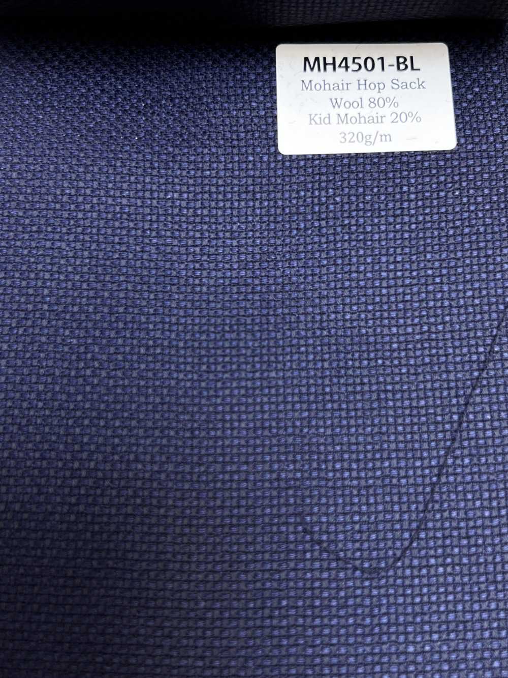 MH4501-BL Hopsack mohair bleu fabriqué au Japon standard[Textile]
