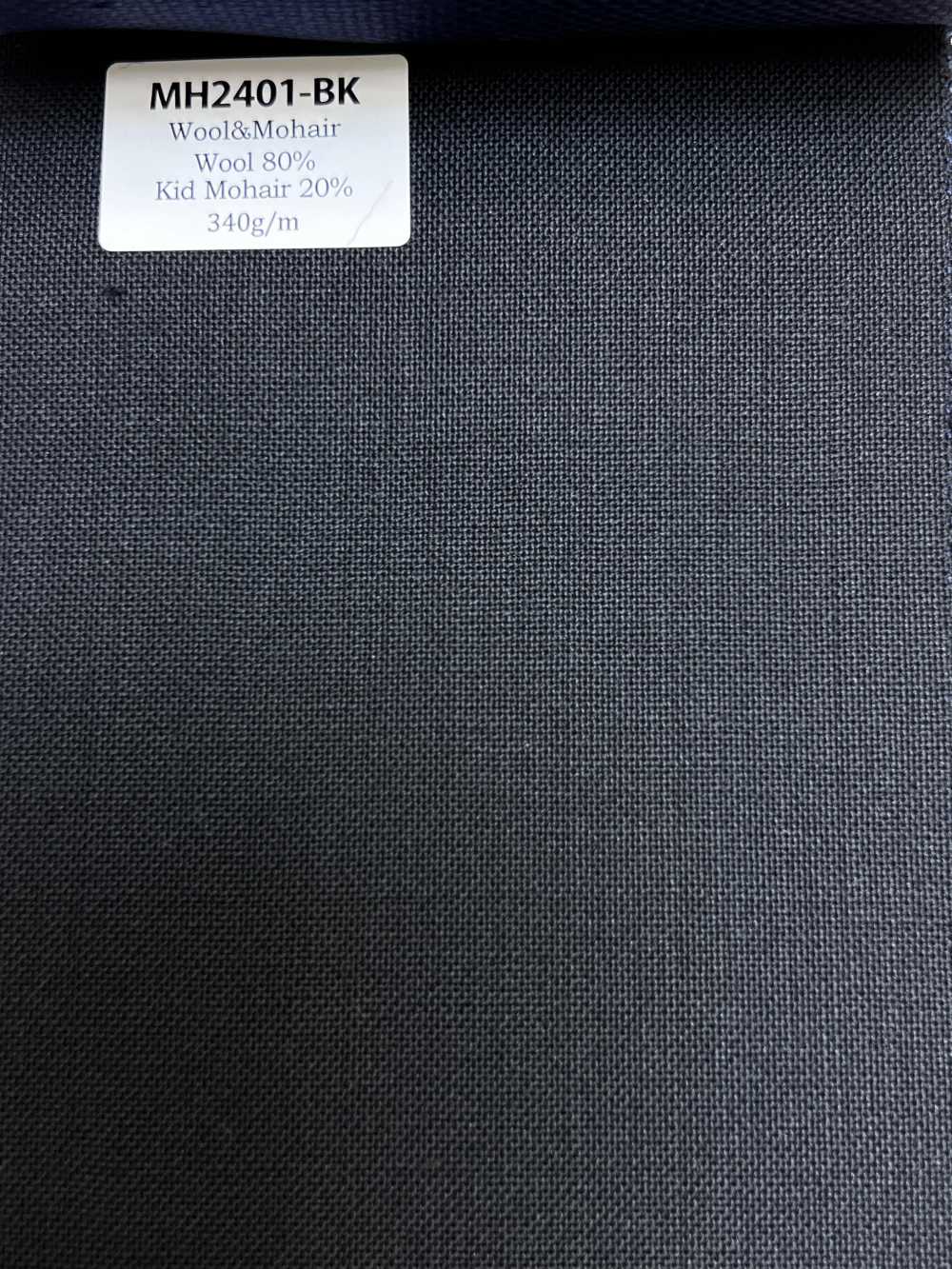 MH2401-BK Tissu peigné en laine et mohair de fabrication japonaise standard (style tonic) noir[Textile]