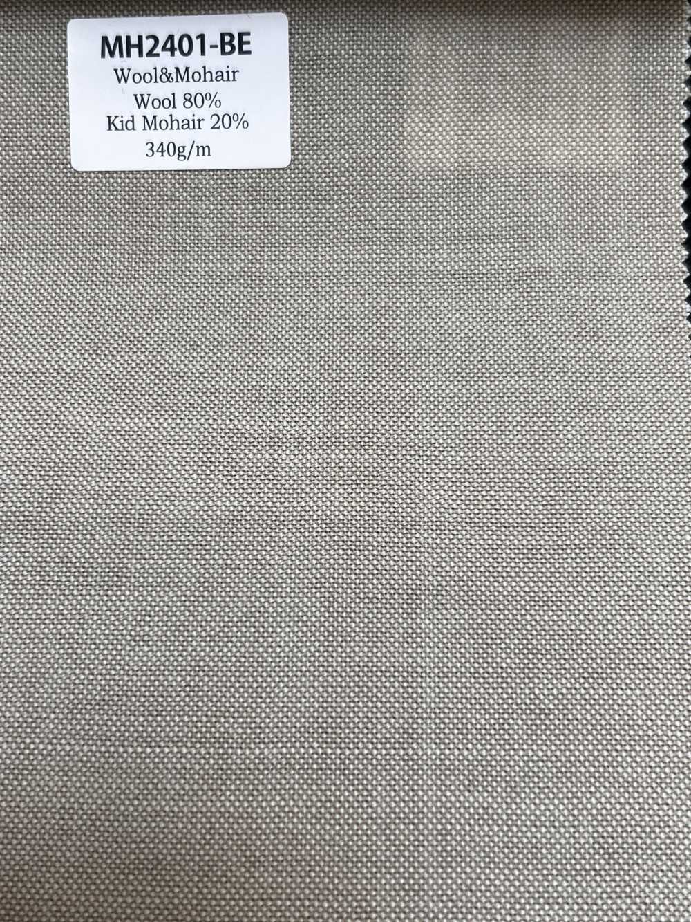 MH2401-BE Serge peignée laine-mohair fabriquée au Japon, style tonic, beige[Textile]