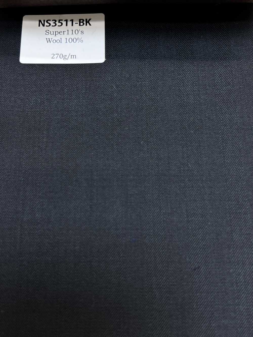 NS3511-BK Laine stretch noire standard Super110's fabriquée au Japon[Textile] HOSOI SYOJI