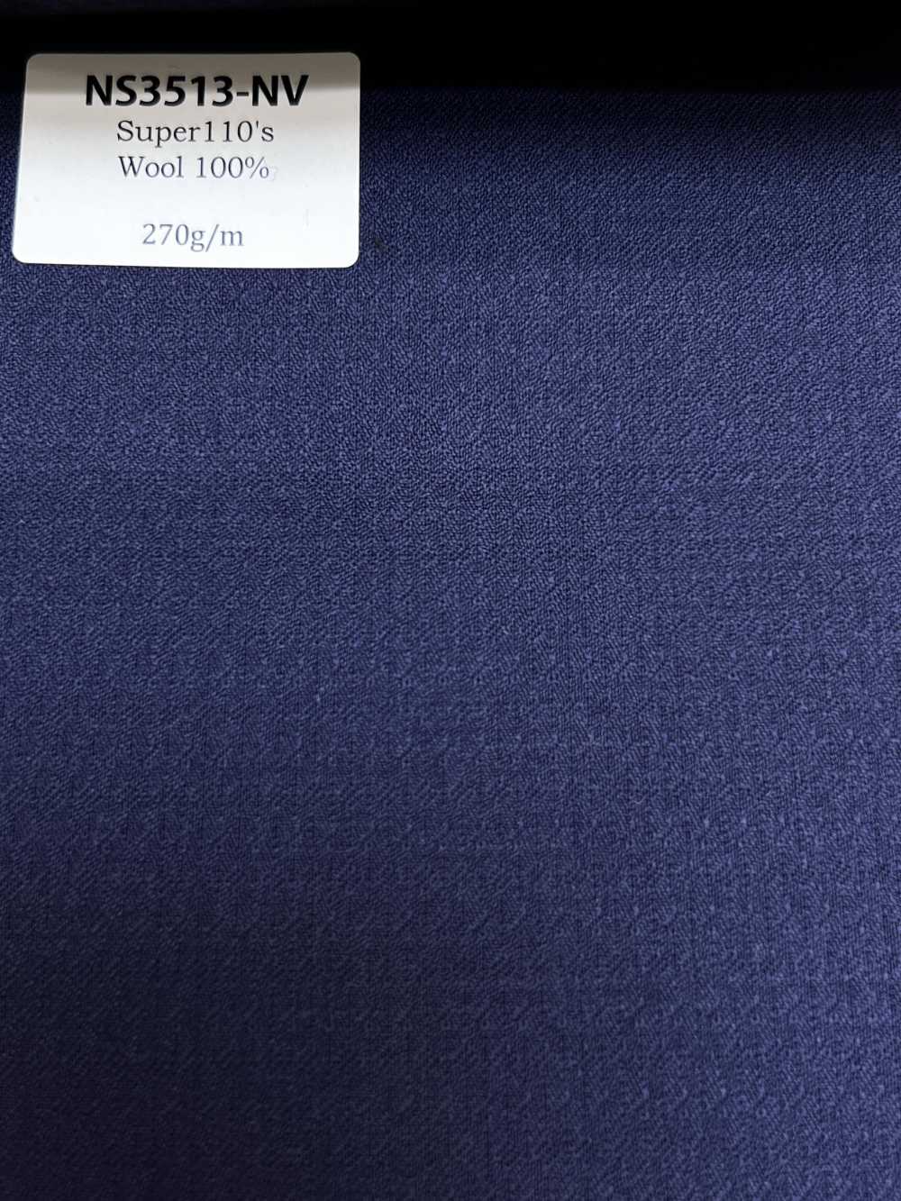 NS3513-NV Standard Fabriqué au Japon Super110’s laine extensible bleu marine[Textile] HOSOI SYOJI