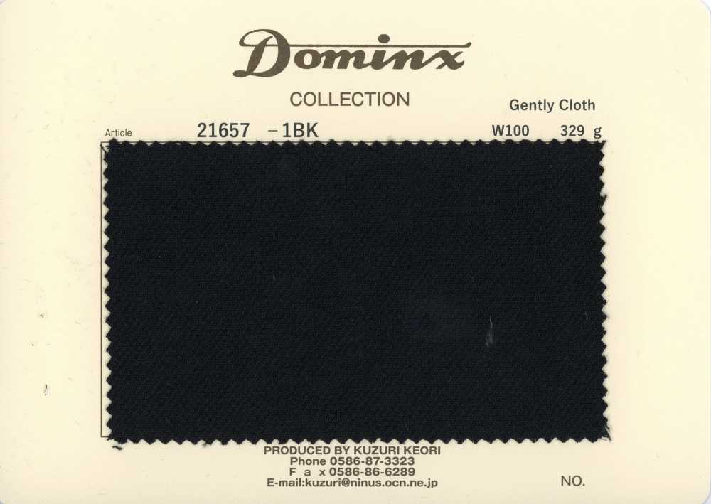 21657-1BK Classique Gently Cloth en laine 100 % DOMINX (Dominx) Collection Premium Noir[Textile] Tissu En Laine Kuzuri (DOMINX)