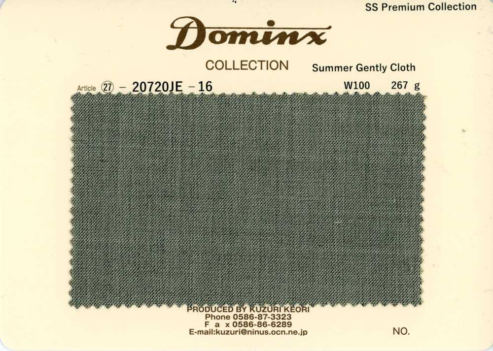 20720JE-16 Tissu Standard SummerGentlyCloth 100 % Laine DOMINX (Dominx), Collection Premium, Vert[Textile] Tissu En Laine Kuzuri (DOMINX)