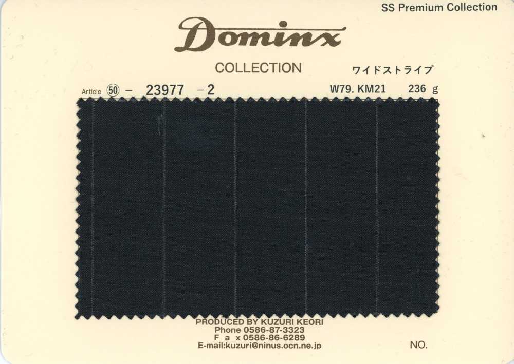 23977-2 Mohair de chevreau standard DOMINX Collection Premium à larges rayures anthracite[Textile] Tissu En Laine Kuzuri (DOMINX)