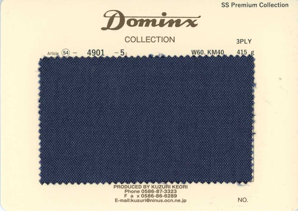 4901-5 Collection Premium DOMINX En Mohair De Chevreau Standard 3 Plis, Bleue[Textile] Tissu En Laine Kuzuri (DOMINX)