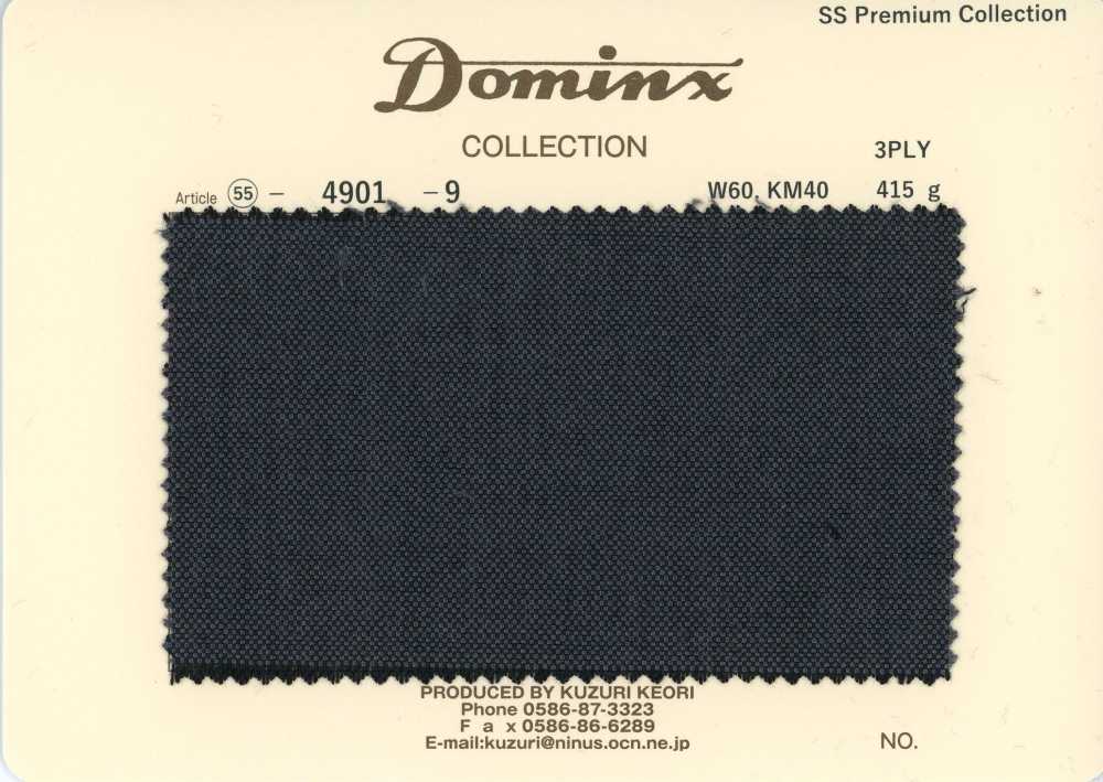 4901-9 Mohair de chevreau standard à 3 fils DOMINX Collection Premium charbon[Textile] Tissu En Laine Kuzuri (DOMINX)