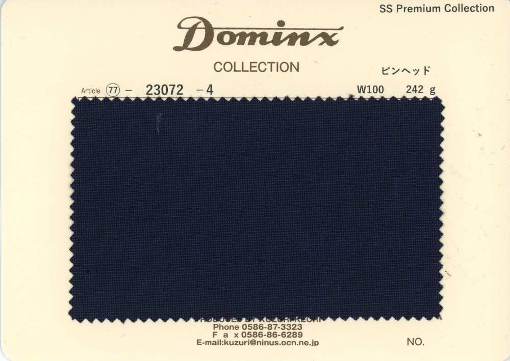 23072-4 Collection Premium DOMINX En Mohair De Chevreau à Motif Tête D’épingle Standard, Bleu Marine[Textile] Tissu En Laine Kuzuri (DOMINX)