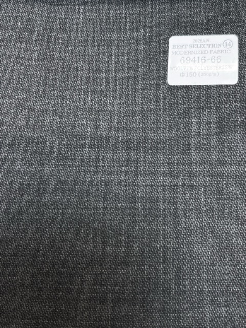 69416-66 26AW BESTSELECTION [TISSU MODERNISÉ] Tissu modernisé gris moyen requin[Textile] Kunishima Co., Ltd.