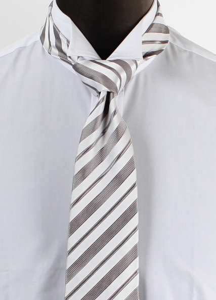 HVN-ST-OUT 【outlet】Cravate Du Matin VANNERS à Rayures Grises[Accessoires Formels] Yamamoto(EXCY)