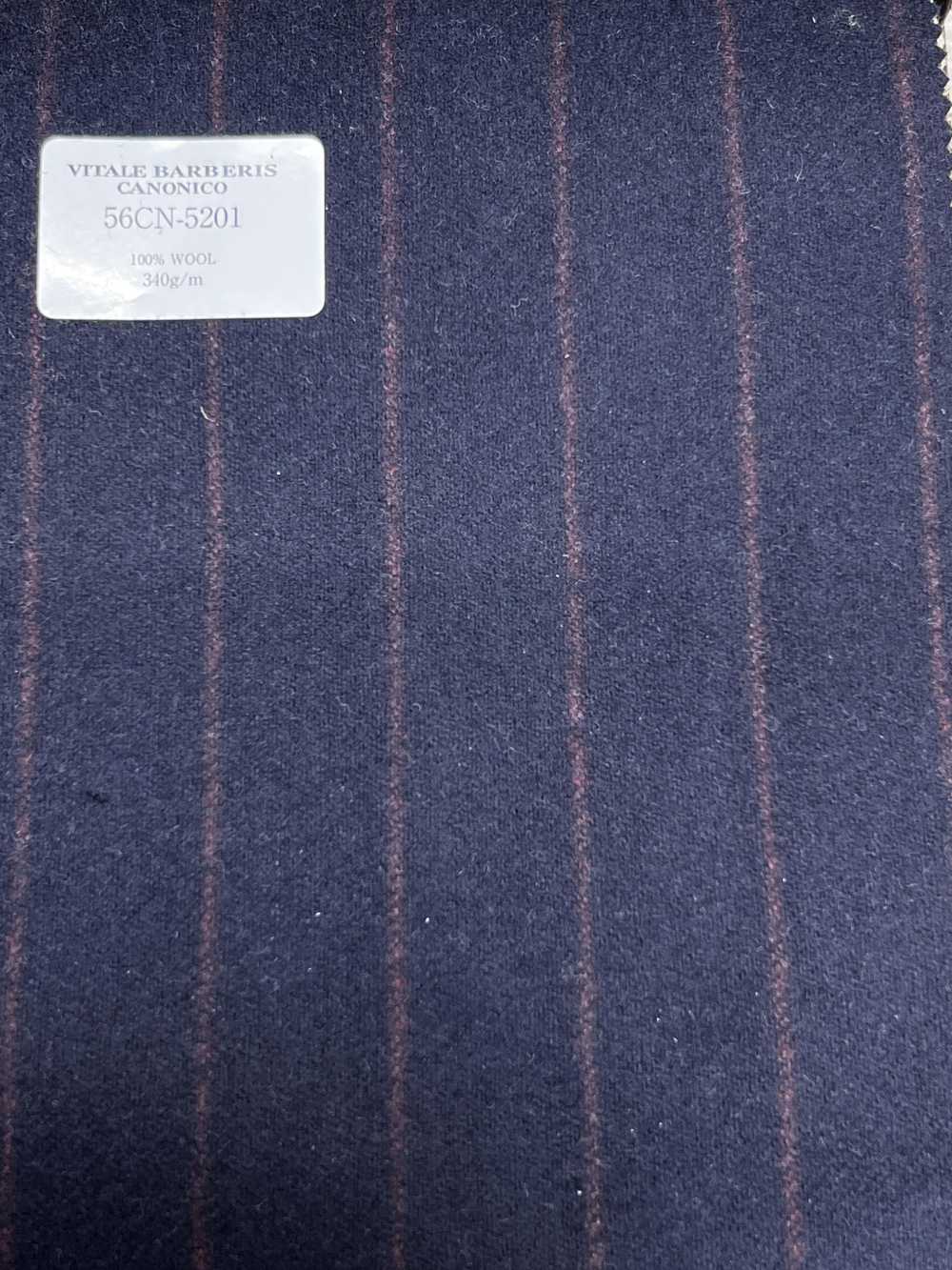 56CN5201 CANONICO (Canonico) flanelle de laine originale à rayure bleu marine foncé/rouge[Textile] CANONIQUE