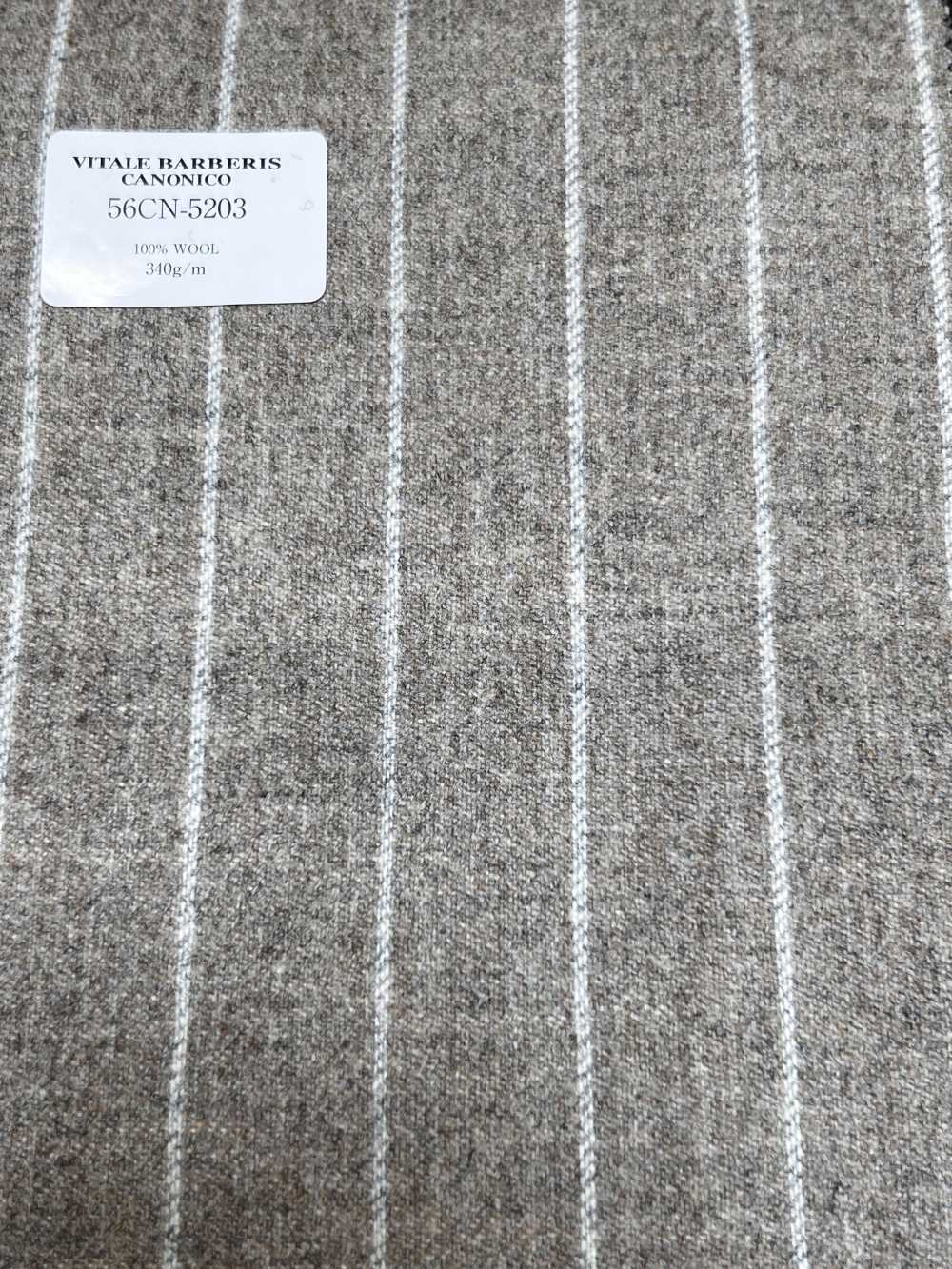 56CN5203 CANONICO ORIGINAL Flanelle de laine rayure beige/blanc cassé[Textile] CANONIQUE