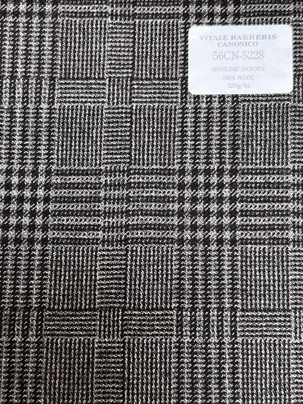 56CN5228 CANONICO 21 MOULINE SAXONY à carreaux Glen marron[Textile] CANONIQUE