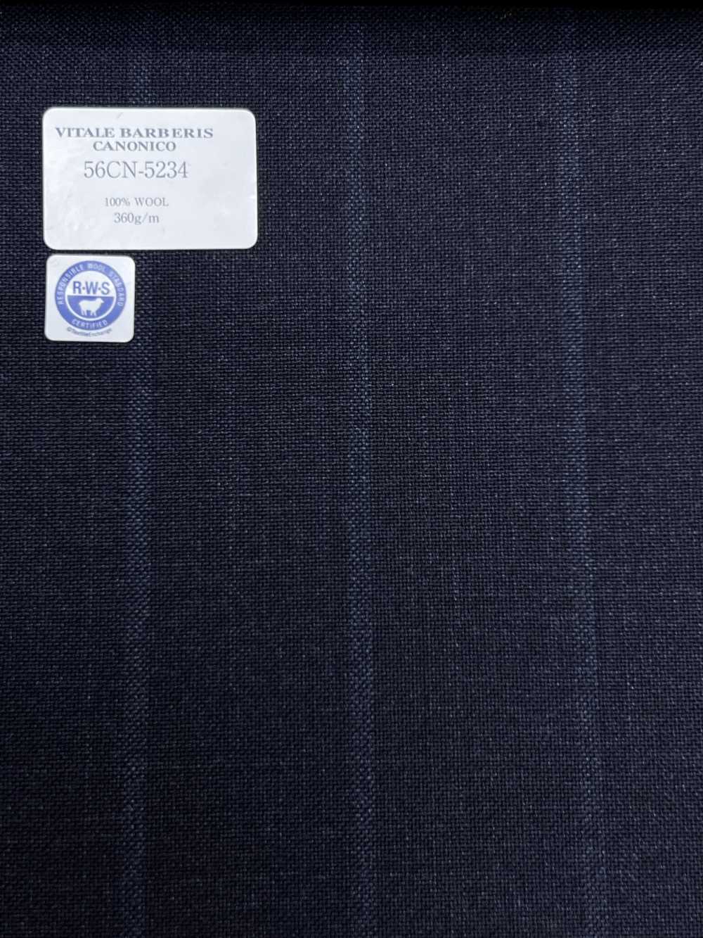 56CN5234 CANONICO RWS Sergé peigné traditionnel 21 Rayure bleu marine foncé[Textile] CANONIQUE