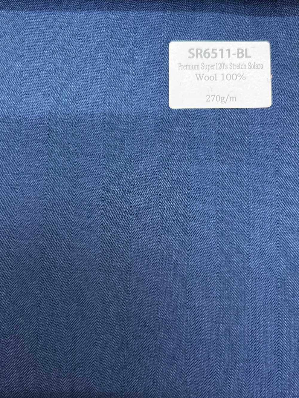 SR6511-BL Standard haut de gamme fabriqué au Japon Super 120’s fil simple stretch Solaro bleu uni irisé[Textile] HOSOI SYOJI