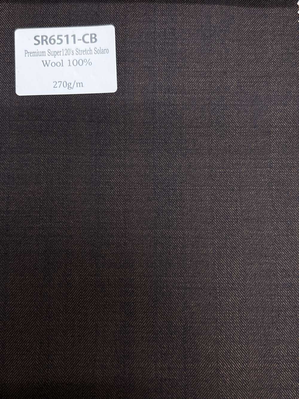 SR6511-CB Premium standard fabriqué au Japon Super 120's en fil simple stretch Solaro velours côtelé brun char[Textile] HOSOI SYOJI