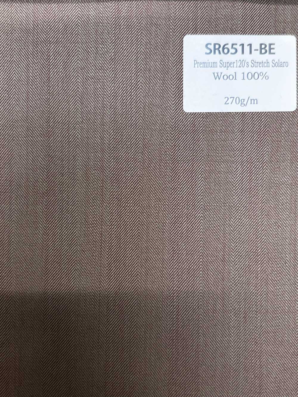 SR6511-BE Standard Fabriqué au Japon Premium Super120's extensible mono-fil Solaro beige sans motif irisé[Textile] HOSOI SYOJI