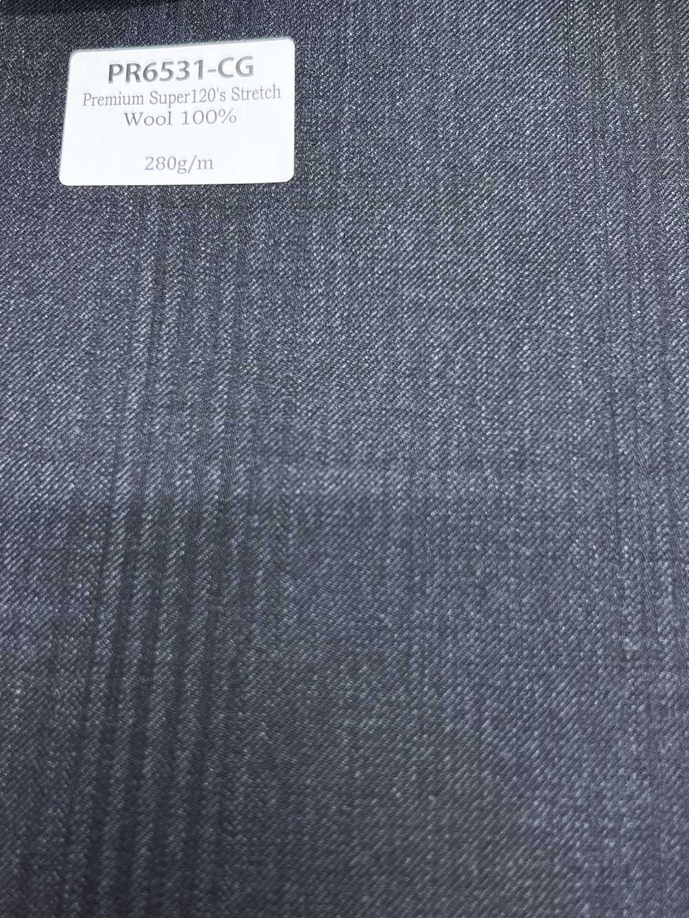 PR6531-CG Standard national Premium Super120's à fil simple extensible rayé anthracite en velours côtelé gris[Textile] HOSOI SYOJI