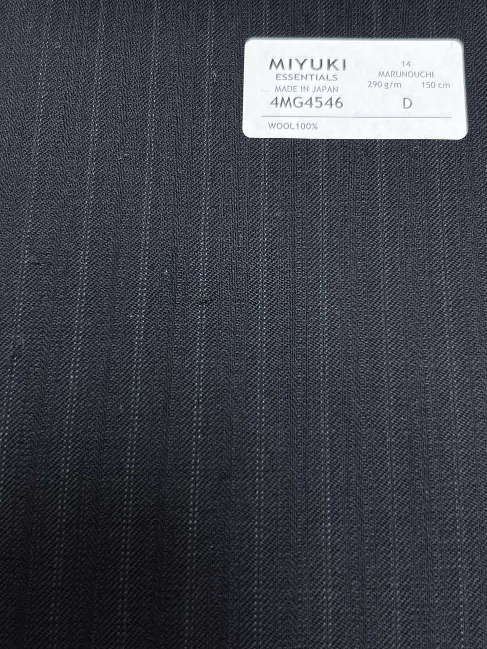 4MG4546 26AW MARUNOUCHI Sergé rayé bleu marine[Textile] Filatures De Laine Miyuki
