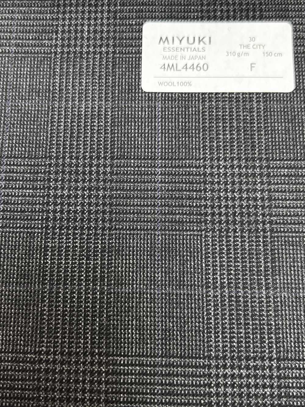 4ML4460 26AW THE CITY Sergé à carreaux gris charbon et gris ciel[Textile] Filatures De Laine Miyuki