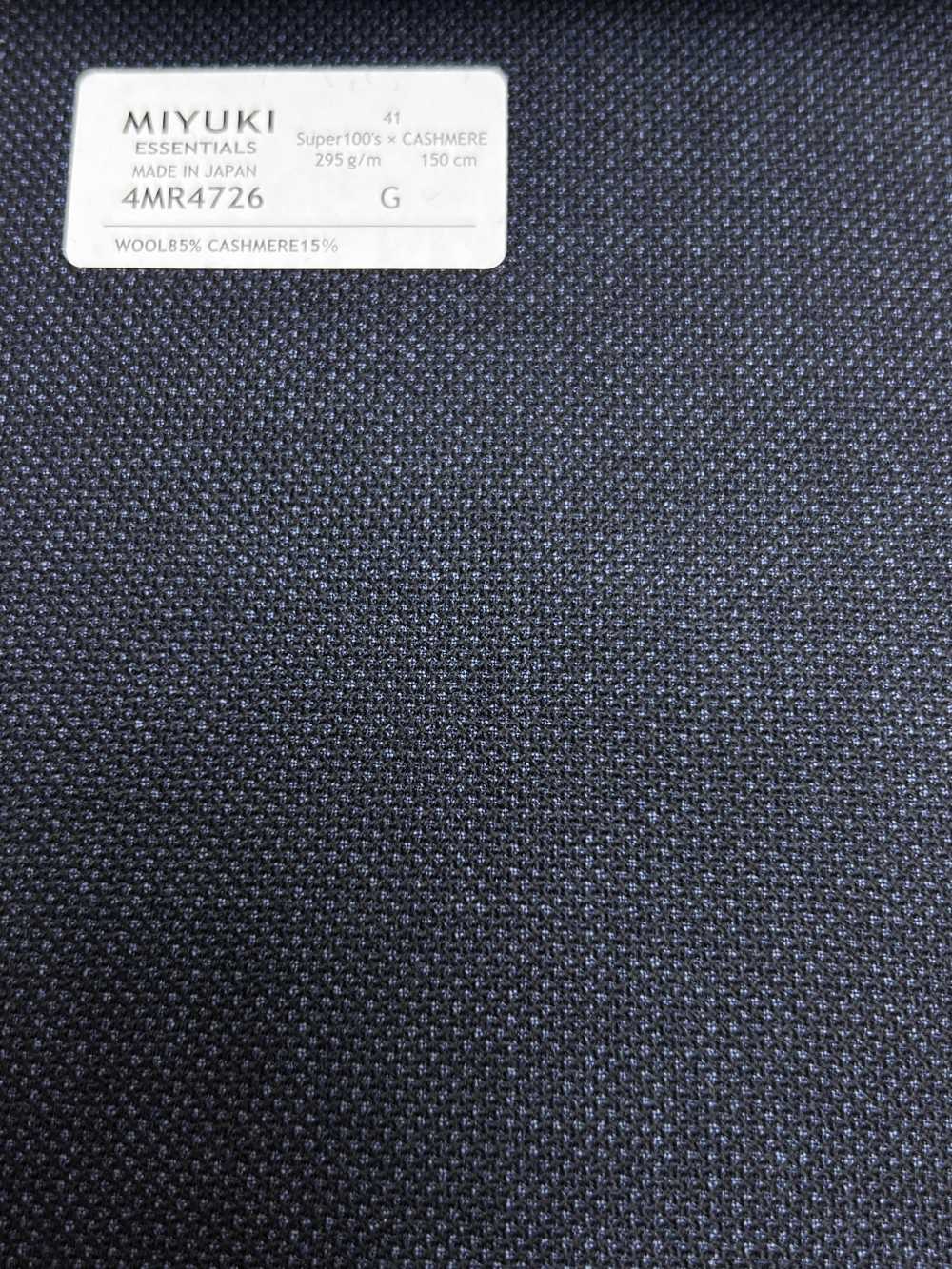 4MR4726 26AW Super100's × cachemire bleu marine[Textile] Filatures De Laine Miyuki