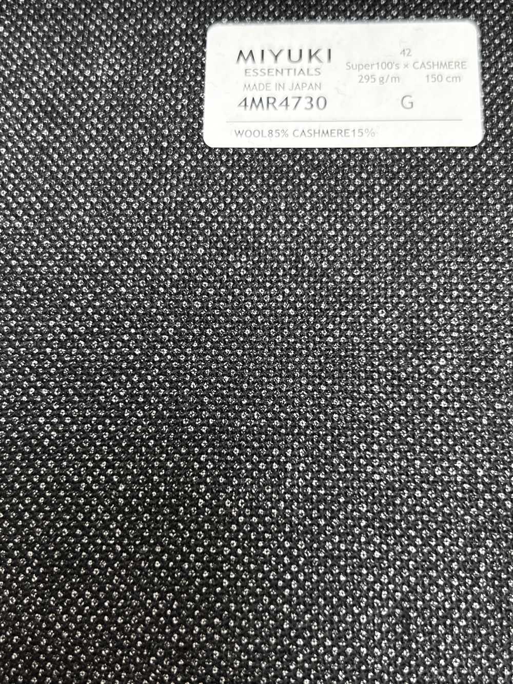 4MR4730 26AW Super100's × cachemire Charcoal Heaven Gray[Textile] Filatures De Laine Miyuki