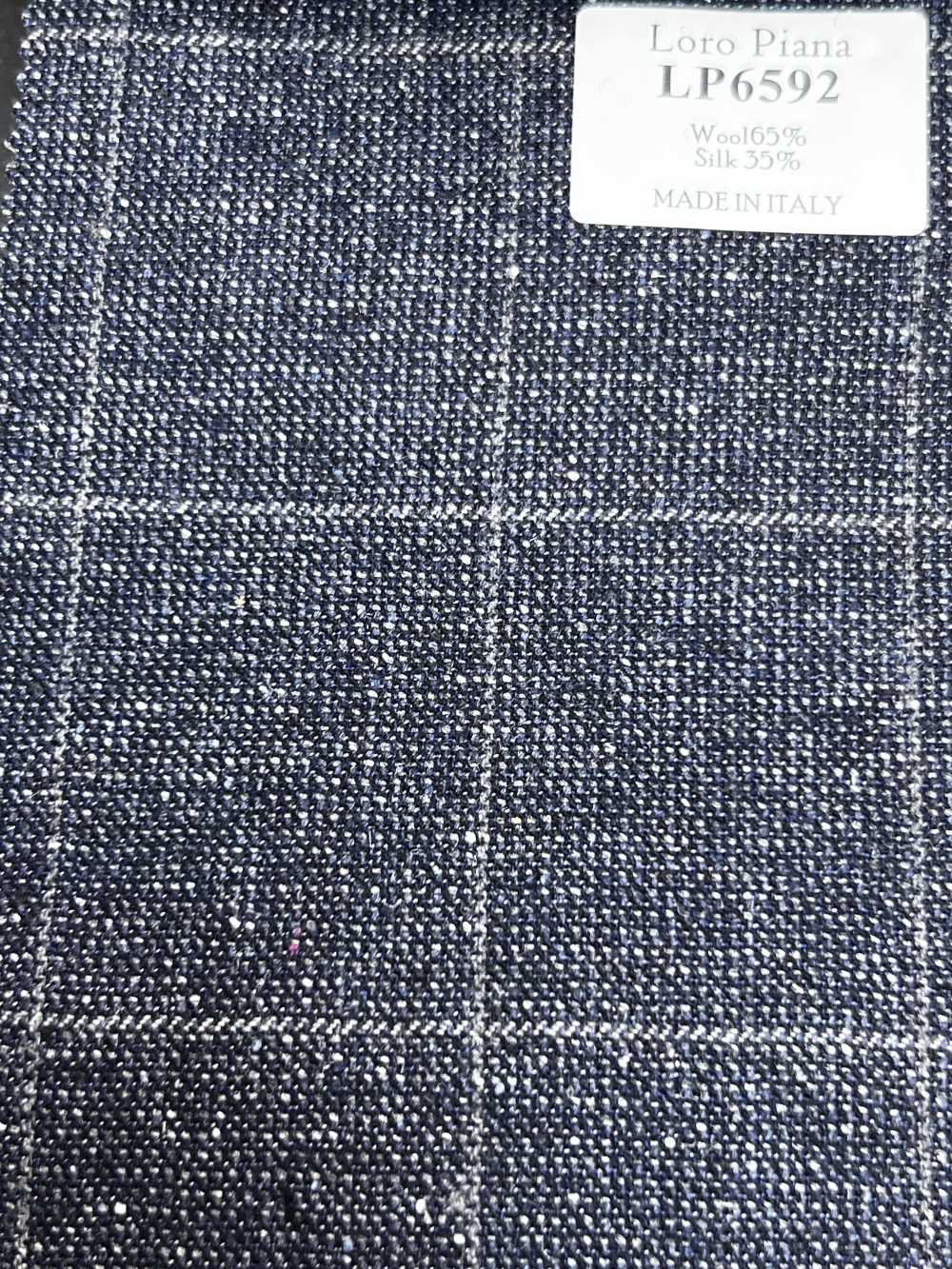 LP6592 Loro Piana à carreaux bleu marine[Tissu] HOSOI SYOJI