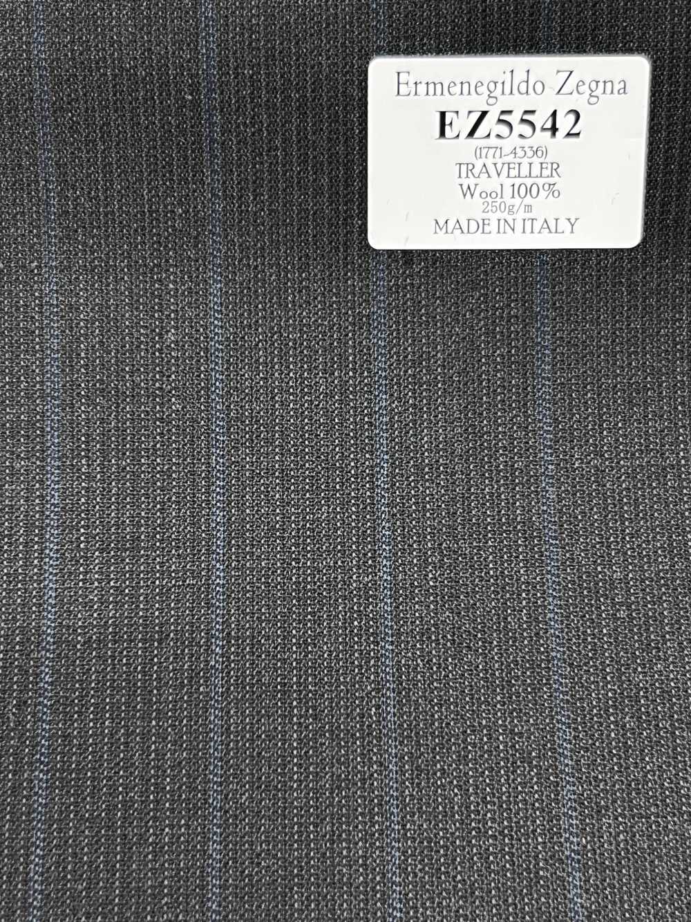 EZ5542 Ermenegildo Zegna TRAVELLER Rayure grise x bleu saxon[Tissu] HOSOI SYOJI