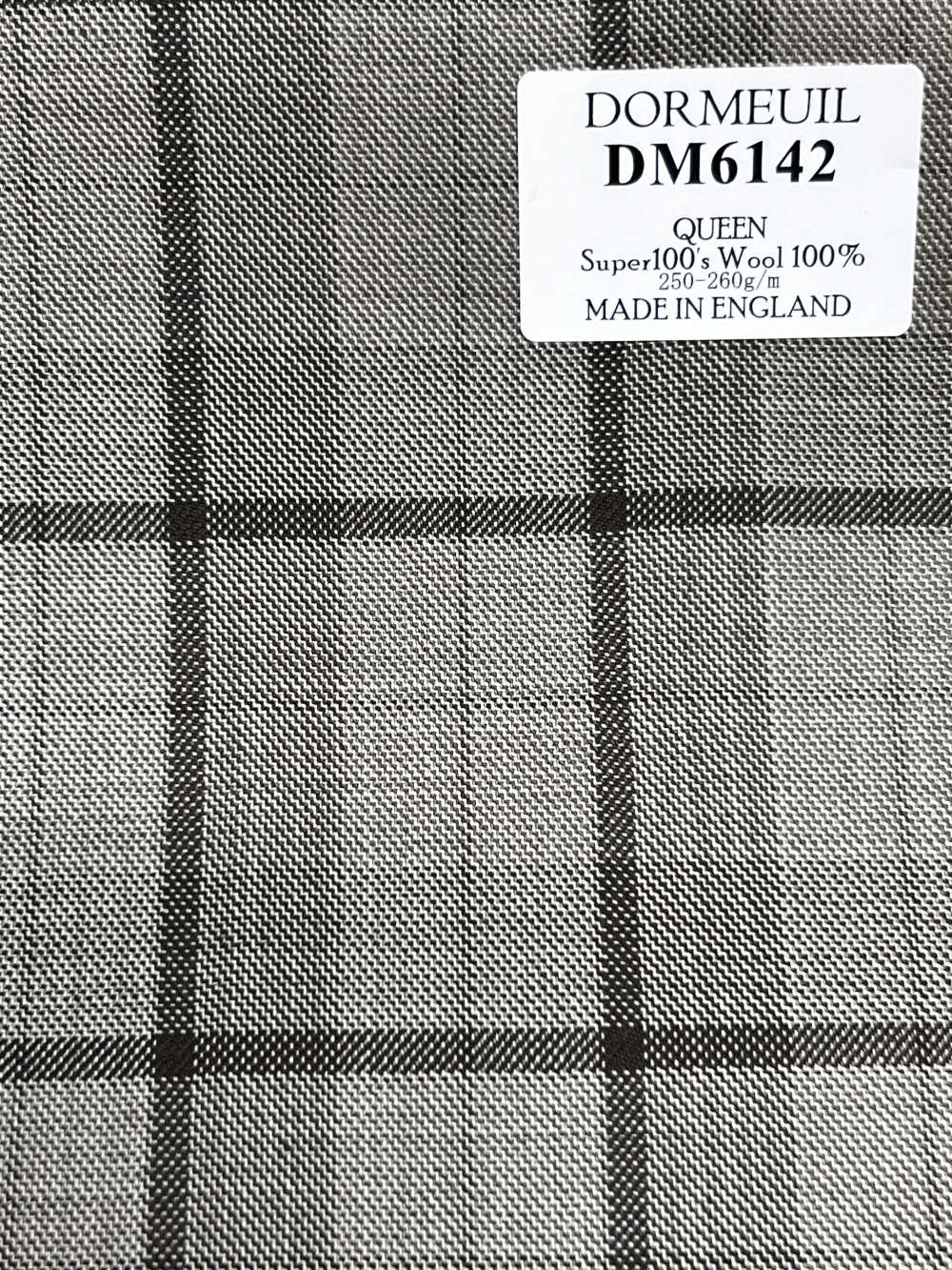 DM6142 DORMEUIL QUEEN Super 100's à carreaux beige et noir[Tissu] HOSOI SYOJI