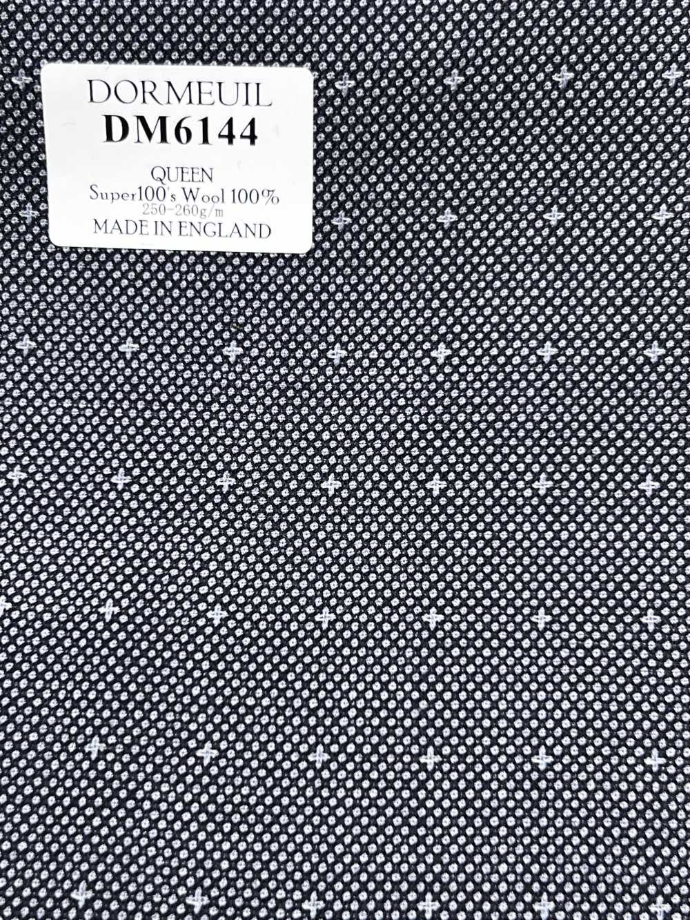 DM6144 DORMEUIL QUEEN Super 100's motif sashiko noir et blanc[Tissu] HOSOI SYOJI