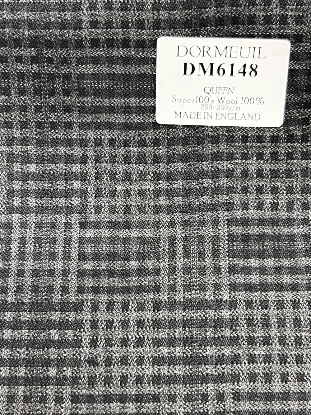 DM6148 DORMEUIL QUEEN Super100's à carreaux gris[Tissu] HOSOI SYOJI