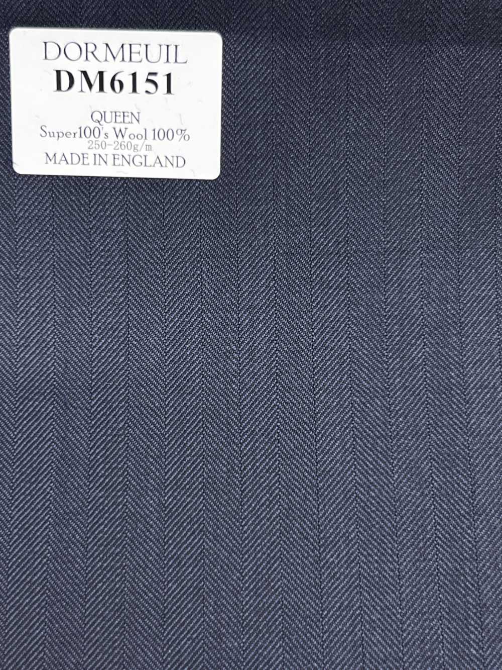 DM6151 DORMEUIL QUEEN Super100's Rayure bleu marine foncé[Tissu] HOSOI SYOJI