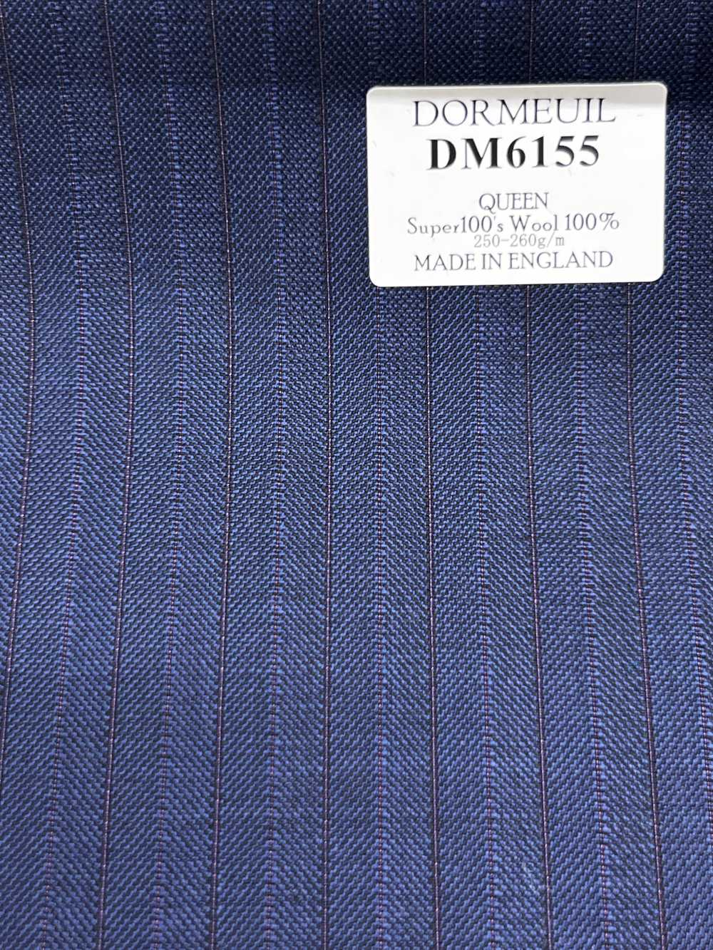 DM6155 DORMEUIL QUEEN Super100's rayure bleu marine × marron[Tissu] HOSOI SYOJI
