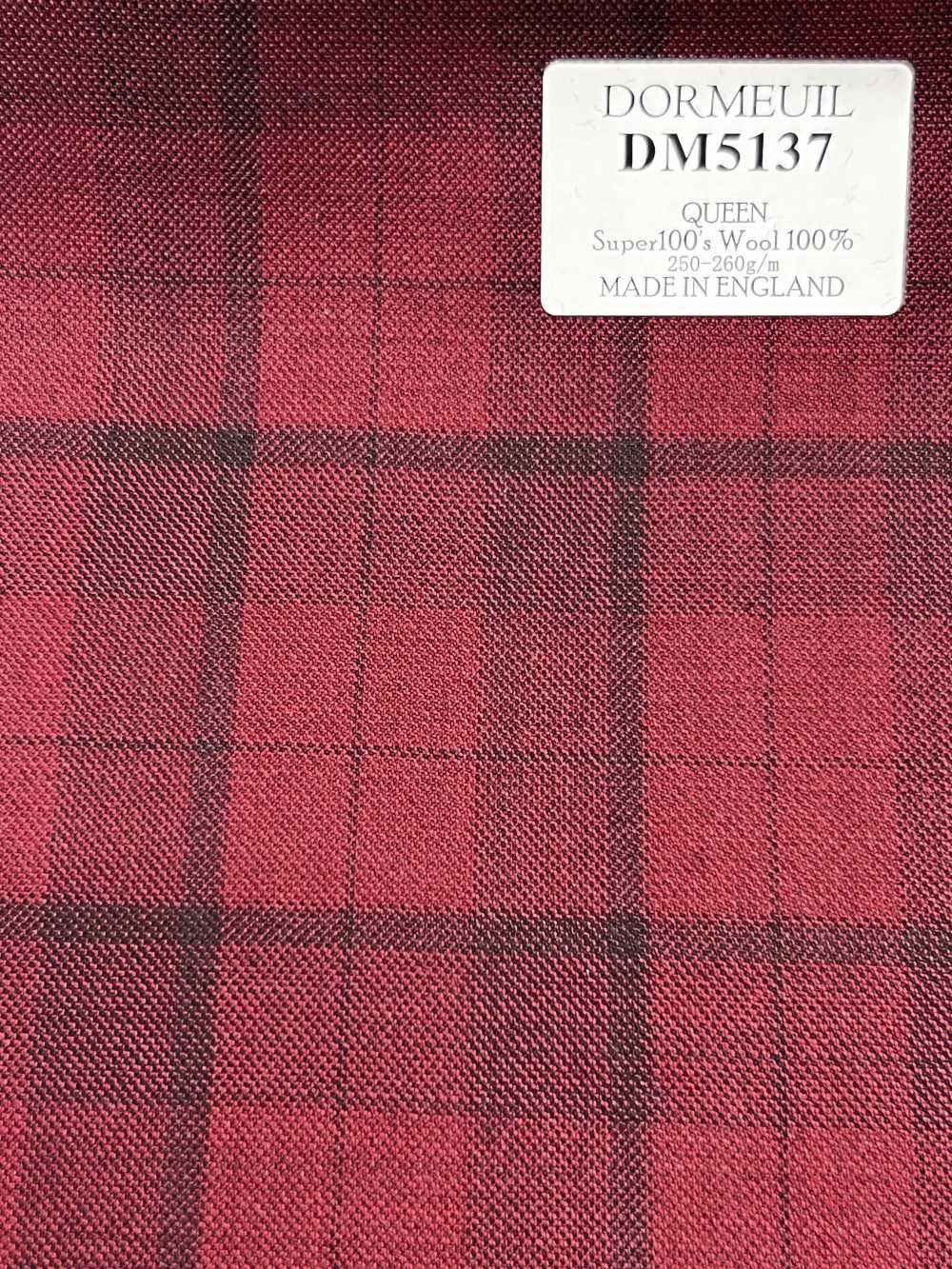 DM5137 DORMEUIL QUEEN Super 100 en carreaux rouges[Tissu] HOSOI SYOJI
