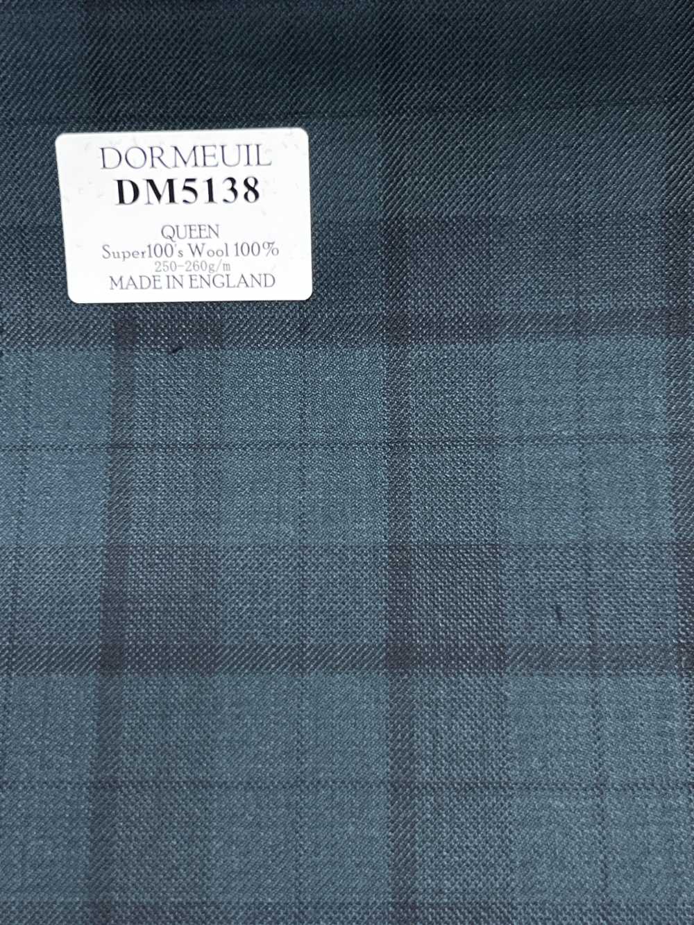 DM5138 DORMEUIL QUEEN Super100's à carreaux verts[Tissu] HOSOI SYOJI
