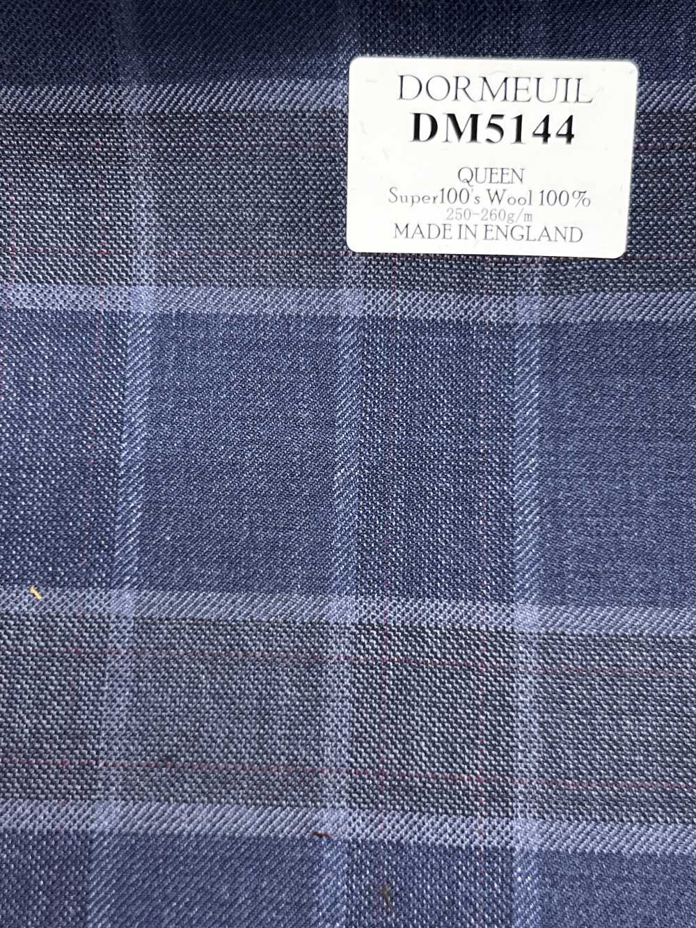 DM5144 DORMEUIL QUEEN Super 100's carreaux bleu marine[Tissu] HOSOI SYOJI